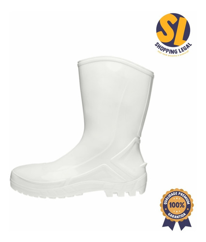 Imagem 2 de 4 de Bota Marluvas Pvc Branca Com Forro Vulcaflex 110vflexf-br
