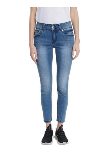 Jeans Urbano Mujer Ellus Af022098 Azul