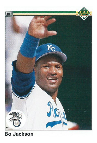 Barajita Bo Jackson Upper Deck 1990 #75 Royals American 