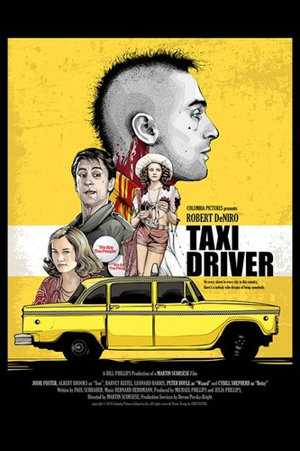 Carteles Antiguos  Poster  Gruesa 60x40cm Taxi Driver Fi-062