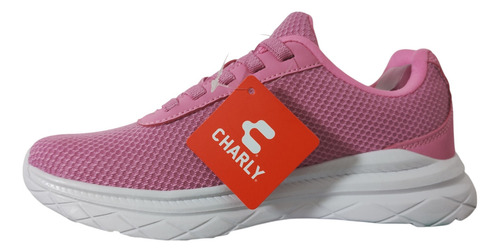 Tenis Charly Comodos Rosas Tela Deportivos Dama