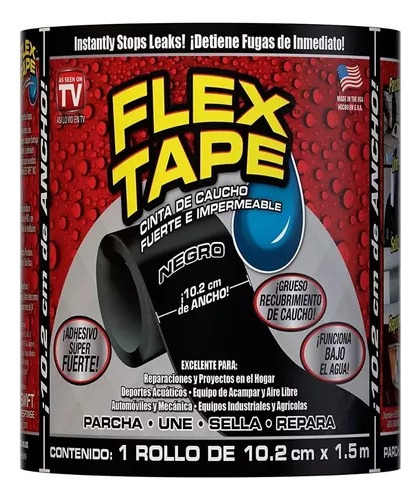 2 Cinta De Caucho Tapa Fugas De Agua Flex Tape Resistente