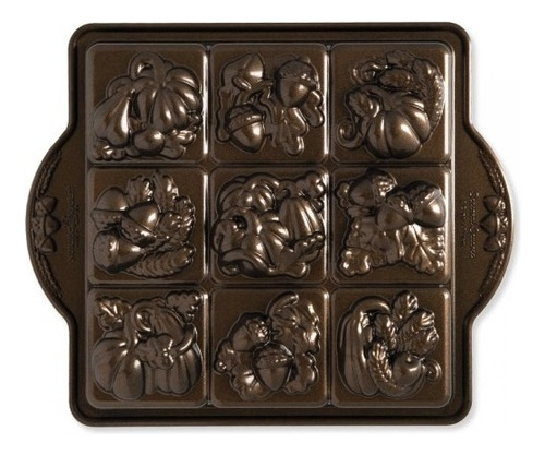 Molde Para Mini Torta Brownies Seasonal Squares Nordic Ware Color Marrón