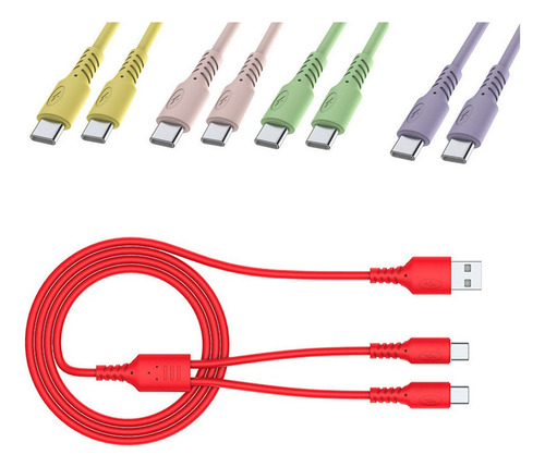 Cabo Divisor Macho Duplo Usb C De 2 M