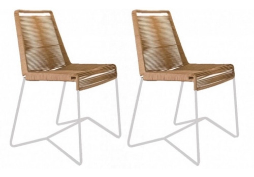 Silla Acapulco Modelo Tulum Simil Yute Pack 2 Unid