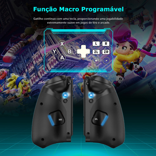 Controle Para Nitendo Switch/ Switch Lite/ Switch Oled Joystick Sem Fio Para PC Gamepad Efeito Hall Bluetooth Wireless Joy-pad