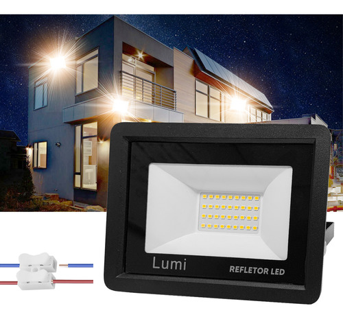 Refletor Led Smd 100w Branco Quente Ip66 Bivolt Prova D'água Cor Da Carcaça Preto Cor Da Luz Branco-quente