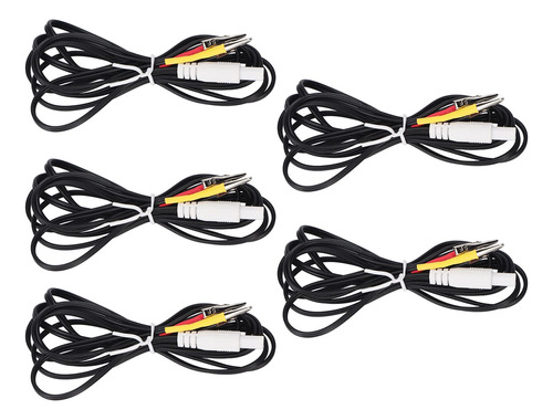 5 Uds Cable Electrodo Clip Plomo Negro Profesional Para Tens