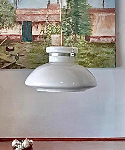 Antigua Lámpara De Opalina Retro Colgante