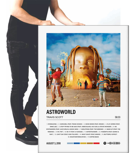 Quadro Placa Mdf Travis Scott Astroworld Spotify Art Decor