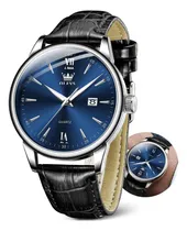 Comprar Olevs Relojes De Cuero Negro Para Hombre Relojes Con Esfera