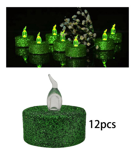 12 Piezas De Luces De Té Con Pilas Led Tealights Para La