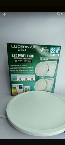 Lámparas Panel Led Redonda Higt Lumen Alto Brillo 22wen 305v