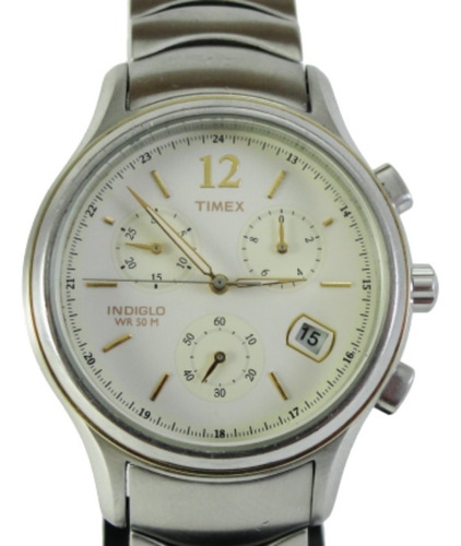 Relógio Timex Masculino Mod: Indiglo - Wr 50 - Cronógrafo