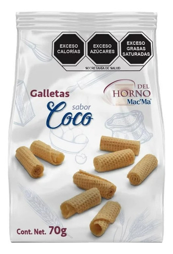 2 Pza Galletas Mac´ma Del Horno Coco 70 G