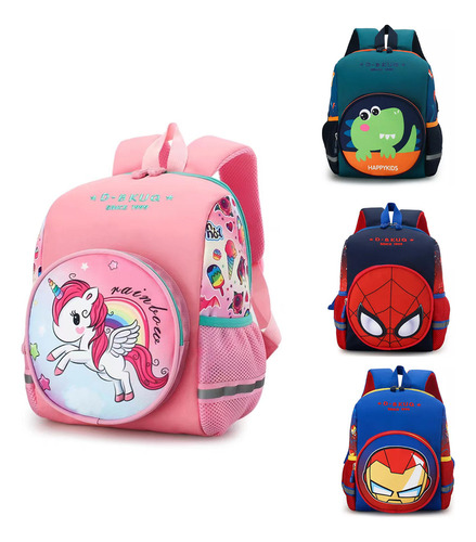 Mochila Kinder Unicornio Bolsa Infantil Preescolar Para Niña