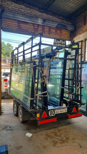 Fletes Con Trailer Para Vidrios Y Ventanas Con Caballetes