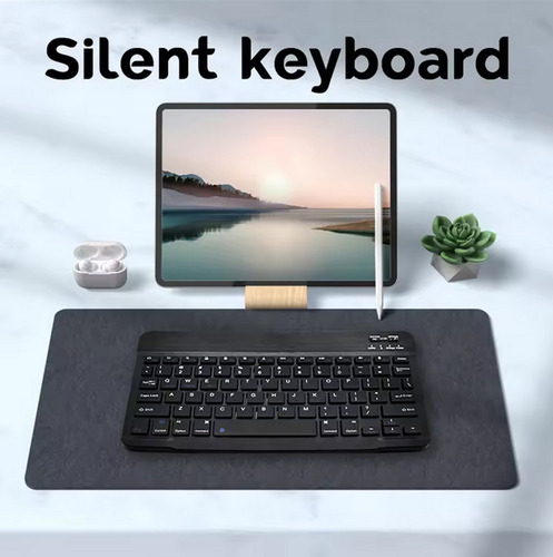 Teclado Bluetooth Negro 9 Pulgadas Celular Tablet Pc