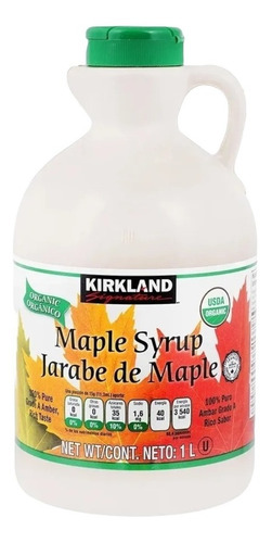 Jarabe De Maple Orgánico 1 Litro Kirkland Arce Syrup