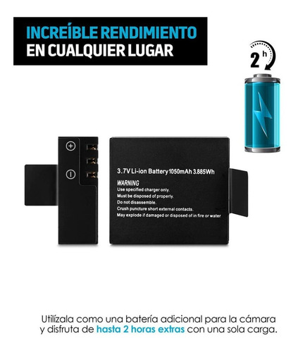 Imagen 6 de 10 de Camara Sumergible V3 Deporte 30m 4k Full Hd Similiar Go Pro