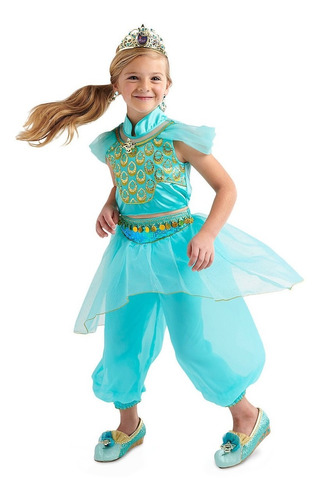 Disfraz Vestido Jazmin Aladino Disney Store Importado