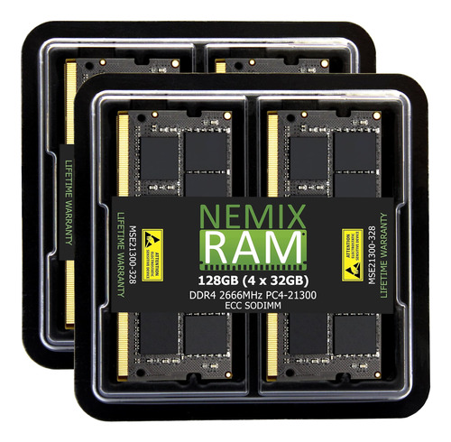 Kit 128 Gb 4x32 Gb Ddrpcecc Sodimm 2rx8 Actualización Nemix