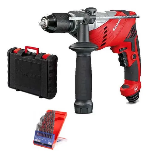 Taladro Percutor Einhell 13mm Maleta Y Set De Brocas