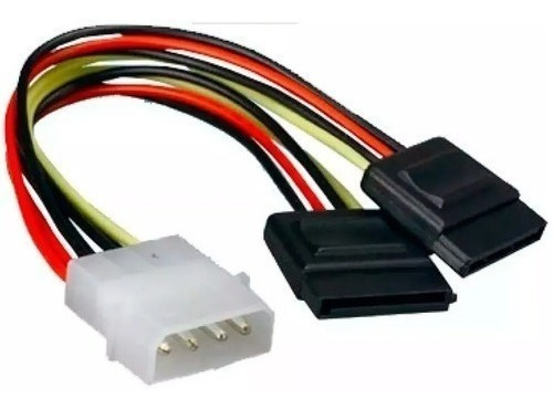 Cable Sata Doble - Molex Para Disco Duro Pc