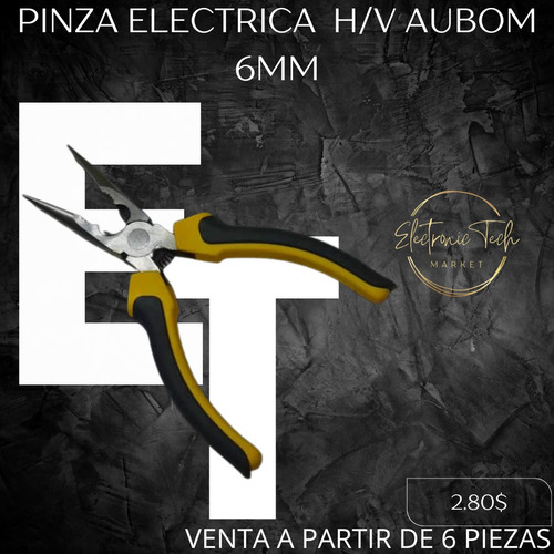 Pinza Electrica H/v Aubom 6mm 