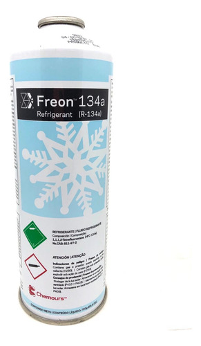 Lata Gas Refrigerante R134a Dupont Chemours Freon 750 Gramos