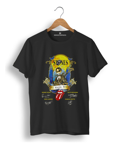 Remera: The Rolling Stons Firmas Memoestampados