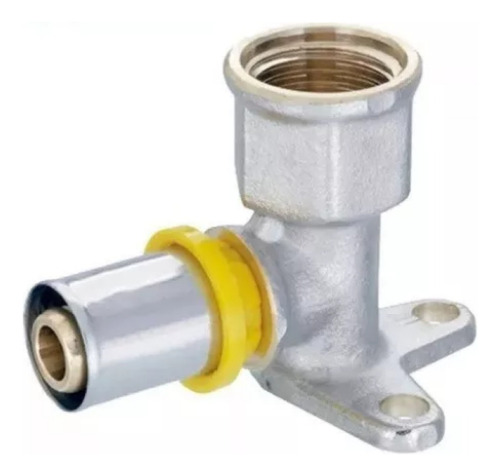 Conector Joelho Metal Fêmea Fixa Gas Pex Dn16 X 1/2 - Amanco