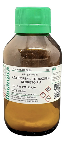 Trifenil Tetrazólio Cloreto 2,3,5 10g P/ Germinação Sementes