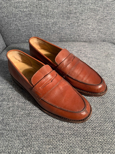 Mocasines Hardrige Paris Café Penny Loafers Goodyear Welt