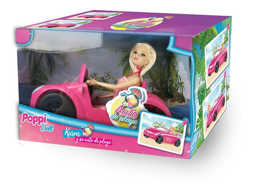 Muñeca Kiara Y Su Auto De Playa Poppi Doll + Accesorios Pc