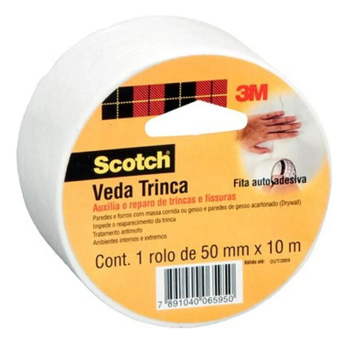 Kit 2 Fita Veda Trinca 3m Scotch Adesiva 50mm X 10m Original