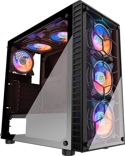 Case Cpu Gamer Musetex 6 Ventiladores Rgb Preinstalados