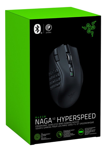 Mouse Gamer Razer Naga V2 30k Dpi 19 Buttons Wireless Black