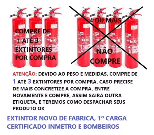 Extintor PQS Abc 6kg 4-A:40-BC - Garantia de 5 Anos - Loja Brasil Fire