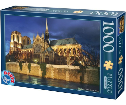 Rompecabezas Notre Dame De Noche Paris 1000 Piezas