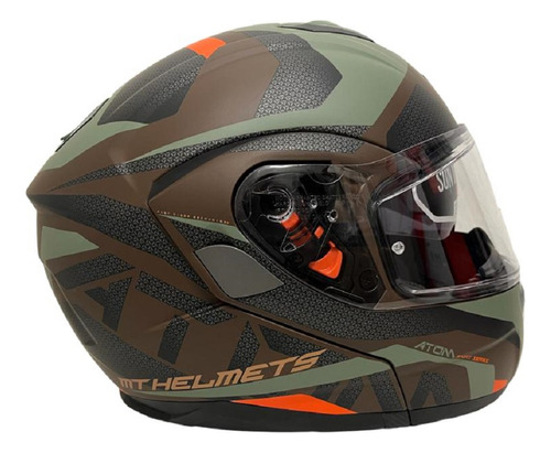 Casco Rebatible Mt Atom Sv Skill A9 Dorado Mate