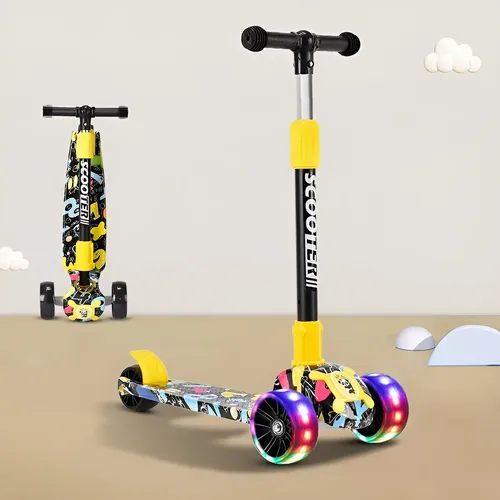 COIL Patinete Infantil de Tres Ruedas, Triciclo de Equilibrio Urbano, Rodamientos ABEC-7, 3 Niveles de Ajuste del Volante, Ruedas LED (Verde COIL Patinete Infantil de Tres Ruedas, Triciclo de Equilibrio Urbano, Rodamientos ABEC-7, 3 Niveles de Ajuste del Volante, Ruedas LED (Verde