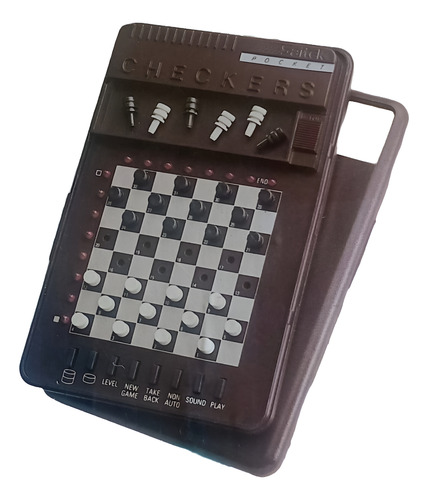 Antiguo Juego De Damas Electrónico - Saitek Pocket Checkers (Usado)