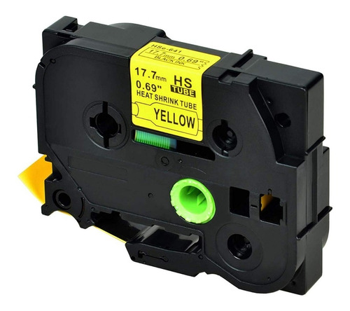 Cinta Termocontraible Hs641 18 Mm Amarillo Brother Pt E300