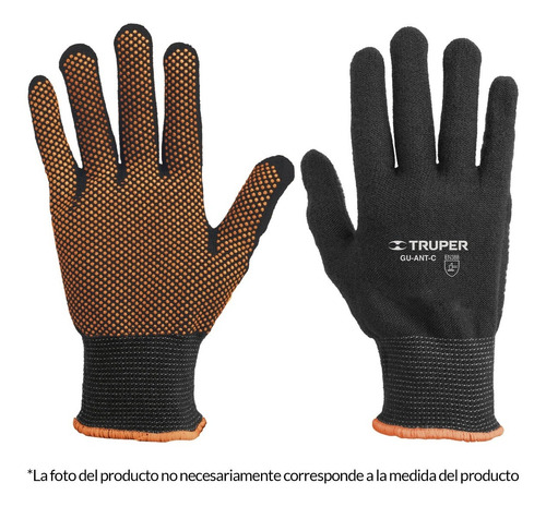 Guantes De Nylon Con Puntos De Pvc En Palma, Varias Medidas