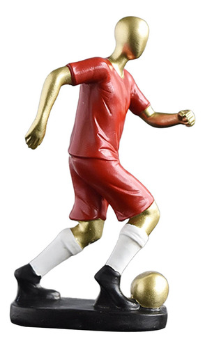 Escultura De Futbolista En Resina, Pieza 6,5x4,2x13cm