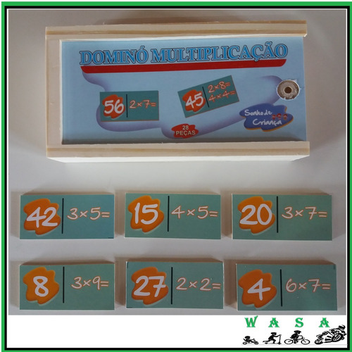 Brinquedo Educativo - Domino De Multiplicação