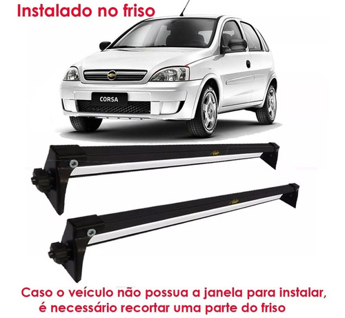 Rack De Teto Bagageiro Aço Chevrolet Corsa Hatch 2008