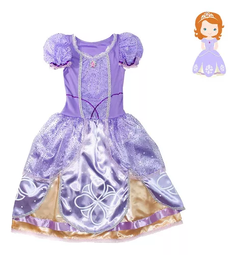 Vestido Princesa Sofia 1-6 anos Infantil