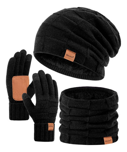 Guantes De Invierno Conjunto De Gorro, Bufanda Y Guantes Par